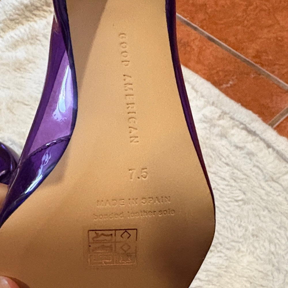 Good American Purple Women's Heels size 37 1/2 - Picture 7 of 7